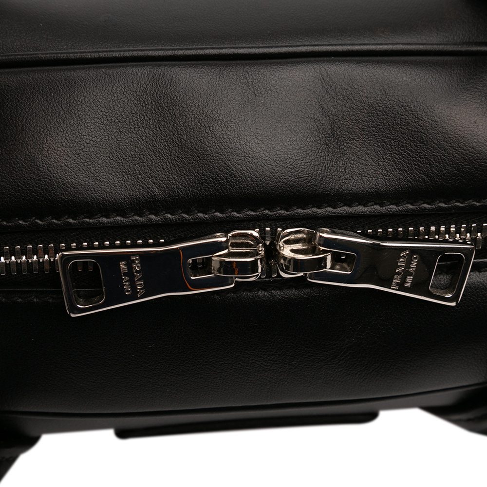 Pre-Loved Prada City Calf Racing Satchel - Picture 7 of 12